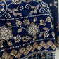 “Buff” Blue Black Rust Purple Velvet Cutdana - Party Wedding -