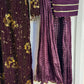 Dil bahar - Cutdana Velvet - Purple