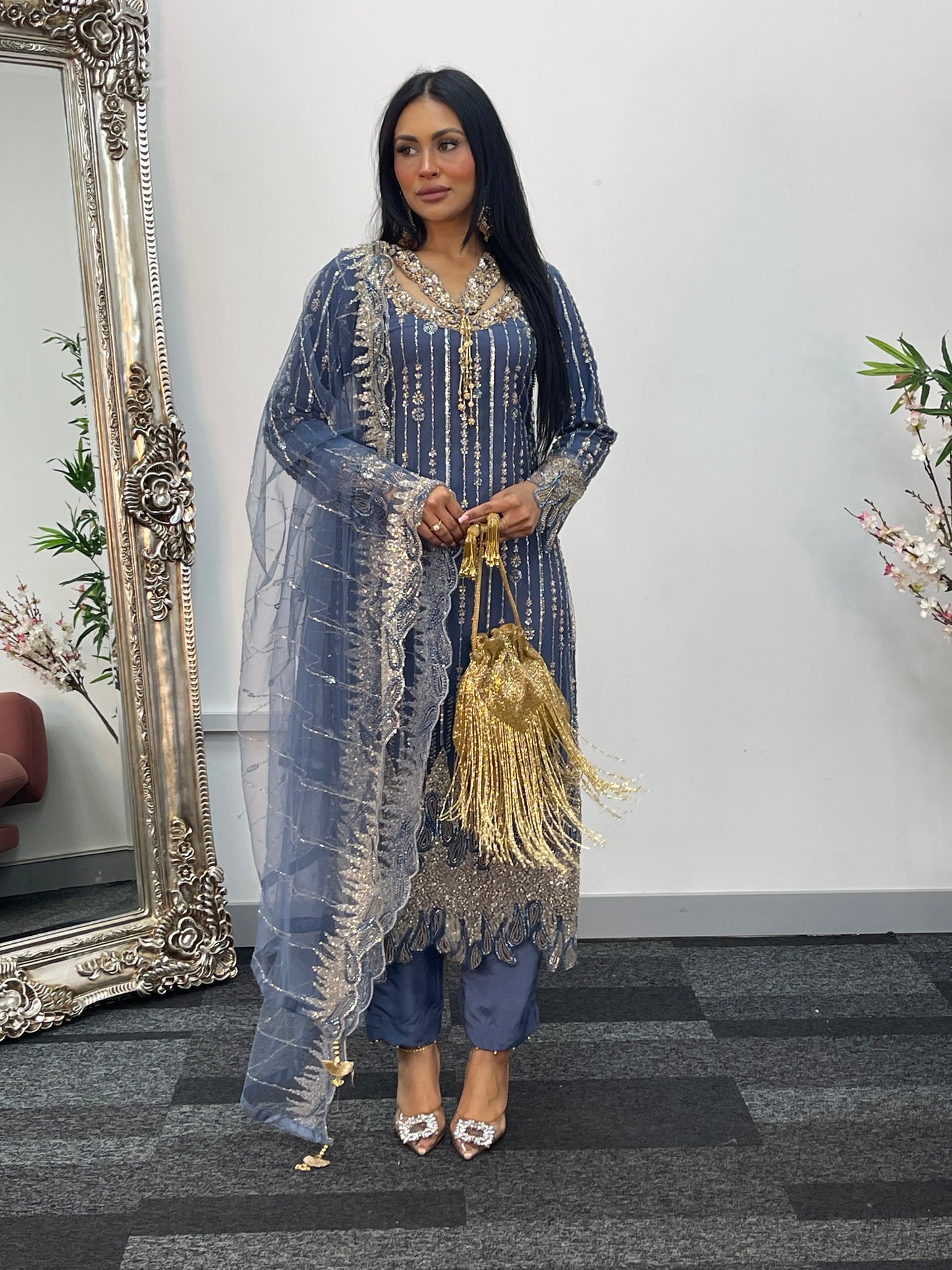Payal - Cutdana Net - Gray - C