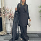 Saba - Farshi Shalwar - black
