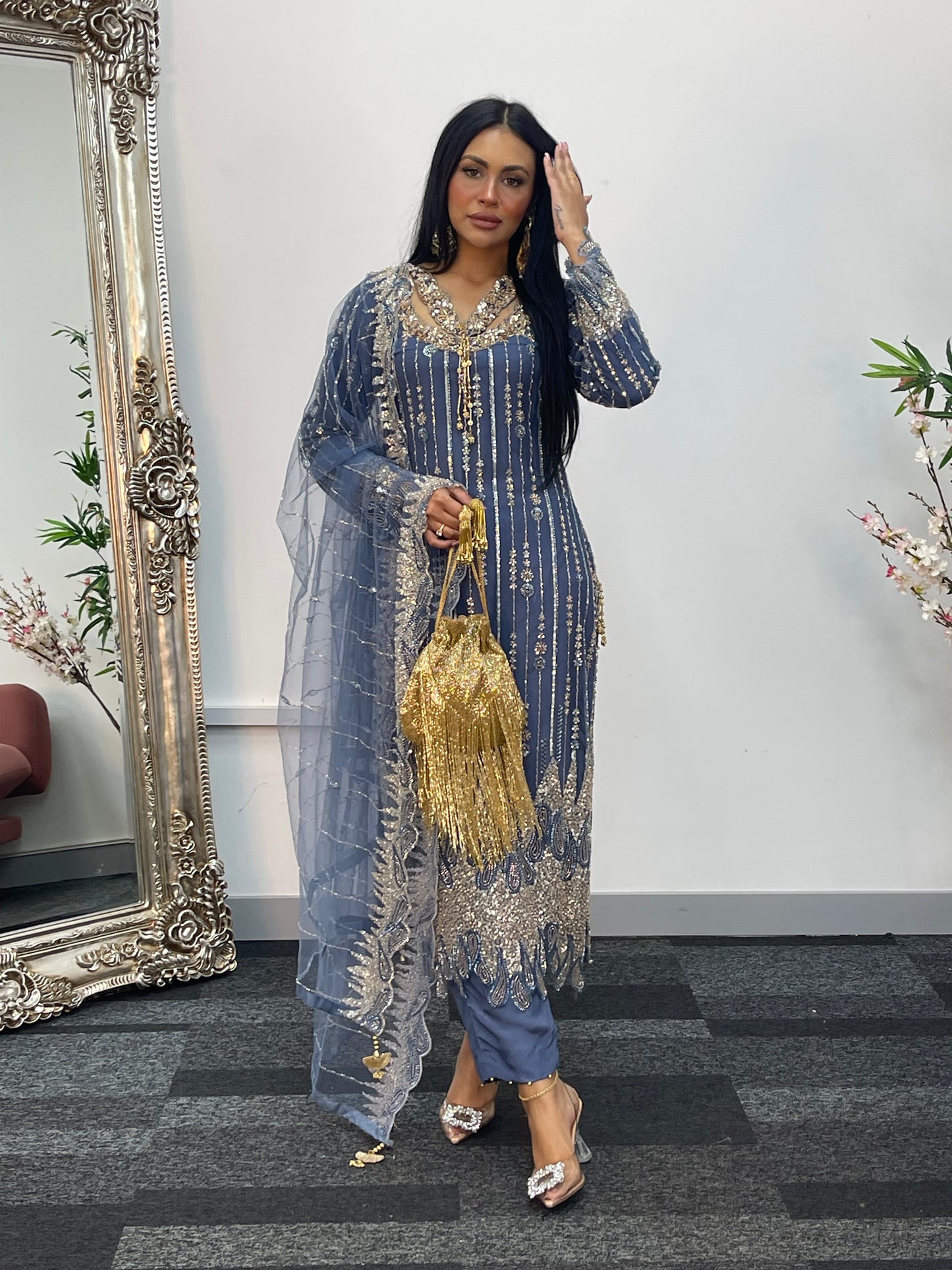 Payal - Cutdana Net - Gray - C