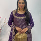 Rim Jhim -  Hand Work - Chiffon Party Wear - Black - Maroon -Purple - R