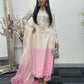 “Gulaabi” Luxury Outfit - Ombre Pink & Ivory