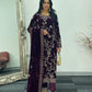 “Makhmal” Plum Velvet Cutdana - Party Wedding Outfit - AA