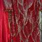 Snake - Cutdana Velvet - Red