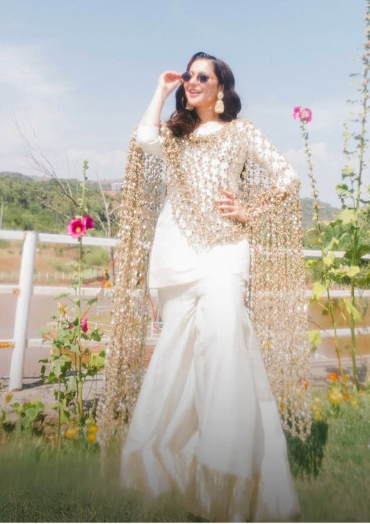 Preorder 4 weeks) Party Posheeda Sheesh Dupatta Only - Poshida Sheesha - Mirror dupata
