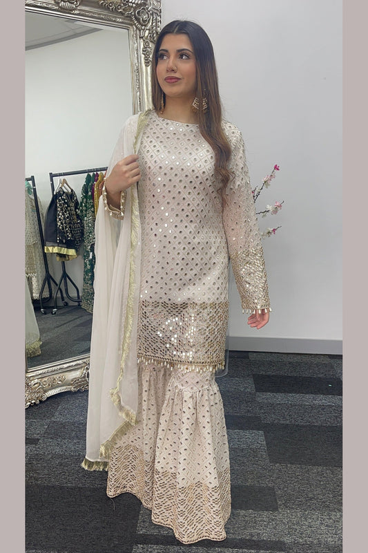 Nikkah Special - White & Gold - Garara