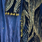 Snake - Cutdana Velvet - navy Blue