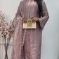 Tara - Korean Silk Cut Dana - Party Wear - CutWork - Pink - taara