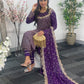 Rim Jhim -  Hand Work - Chiffon Party Wear - Black - Maroon -Purple - R