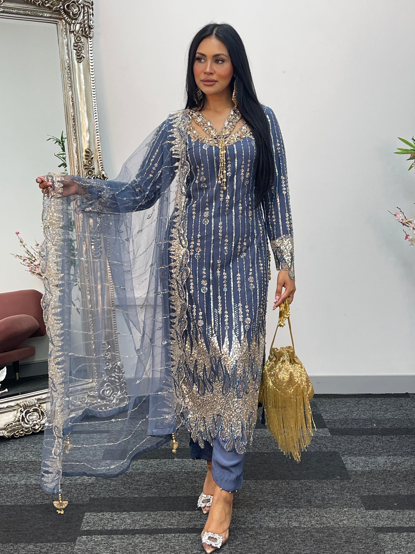 Payal - Cutdana Net - Gray - C