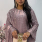 Tara - Korean Silk Cut Dana - Party Wear - CutWork - Pink - taara