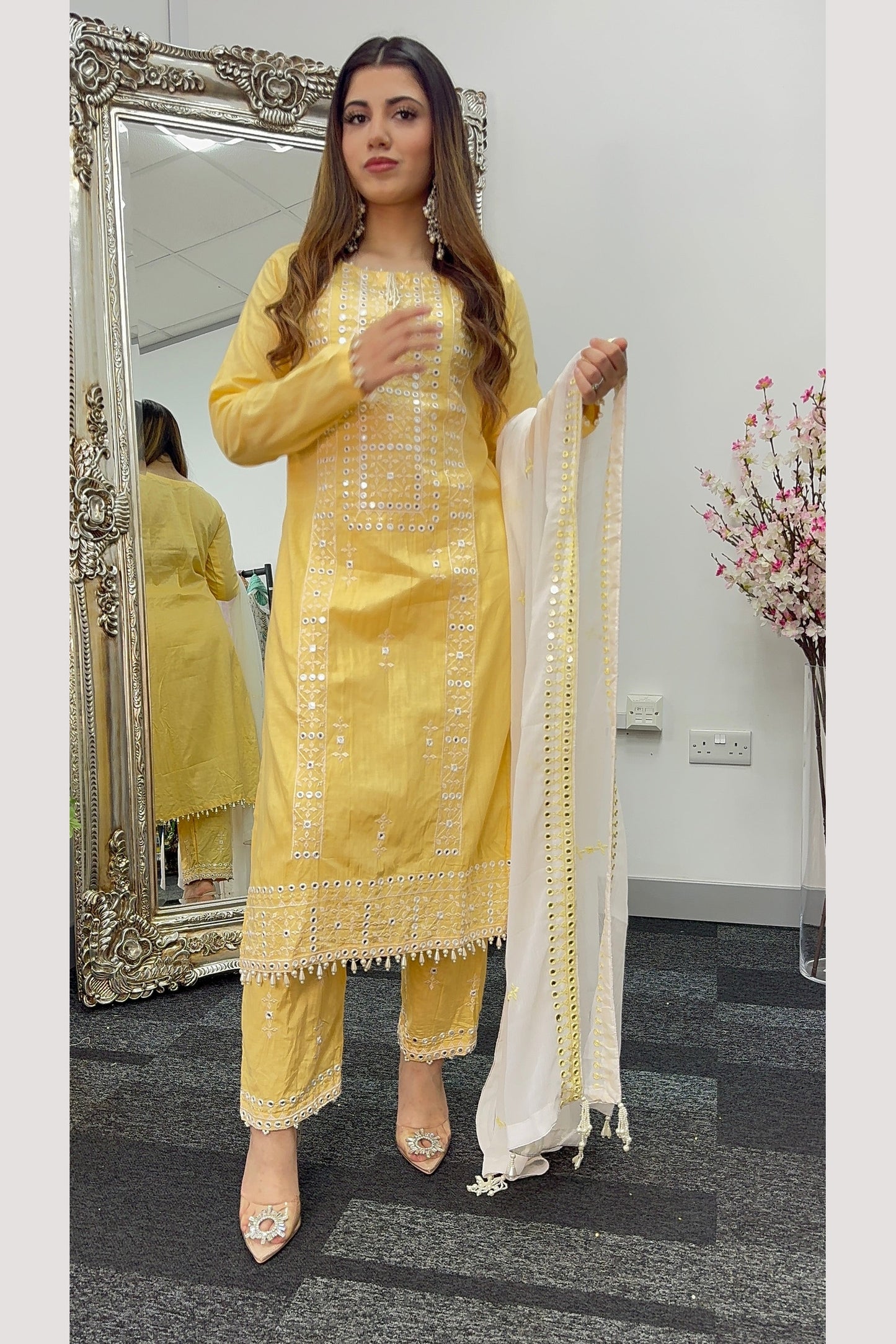 Chashni - Embriodered Lawn - yellow