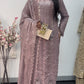 Tara - Korean Silk Cut Dana - Party Wear - CutWork - Pink - taara