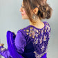 “Sheh-nai” Purple Velvet Pret with gold and Silver - Wedding Outfit