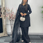 Saba - Farshi Shalwar - black
