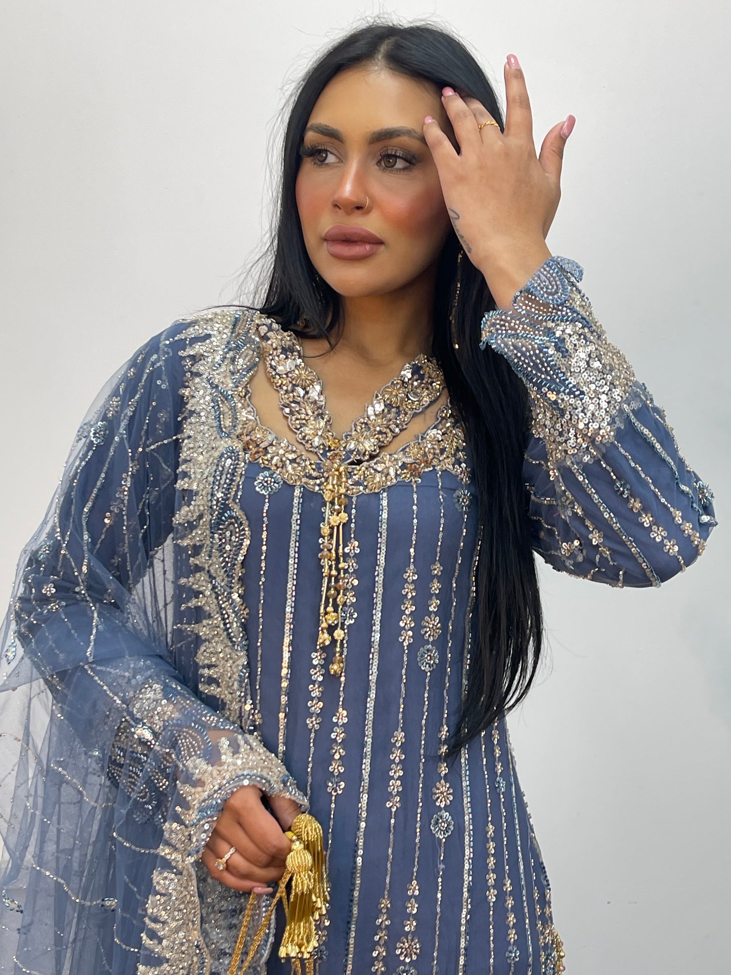Payal - Cutdana Net - Gray - C