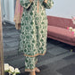 Daily Wear - 2 PC Printed Linen - Green