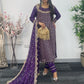 Rim Jhim -  Hand Work - Chiffon Party Wear - Black - Maroon -Purple - R