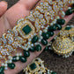 Green and Gold Set - Jhumka and Necklace Set