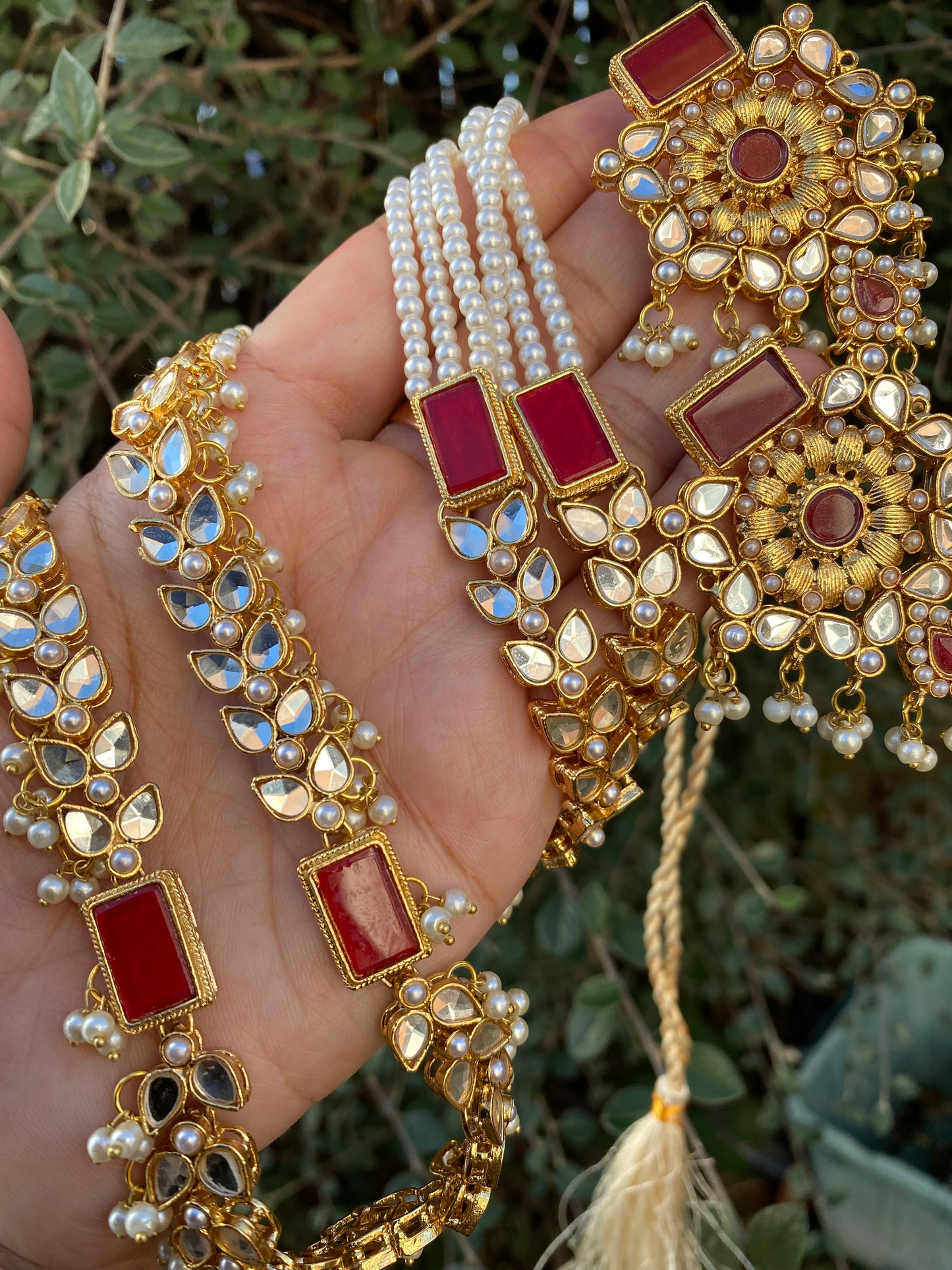 Red and Gold mala set