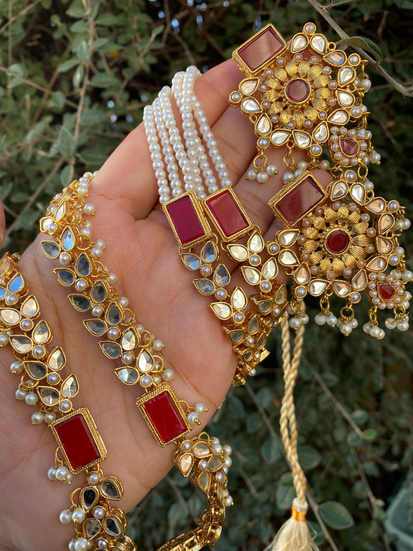 Red and Gold mala set