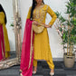 “Lashkara” - Party Wear - Yellow - Hot Pink