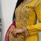 “Lashkara” - Party Wear - Yellow - Hot Pink