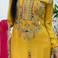 “Lashkara” - Party Wear - Yellow - Hot Pink
