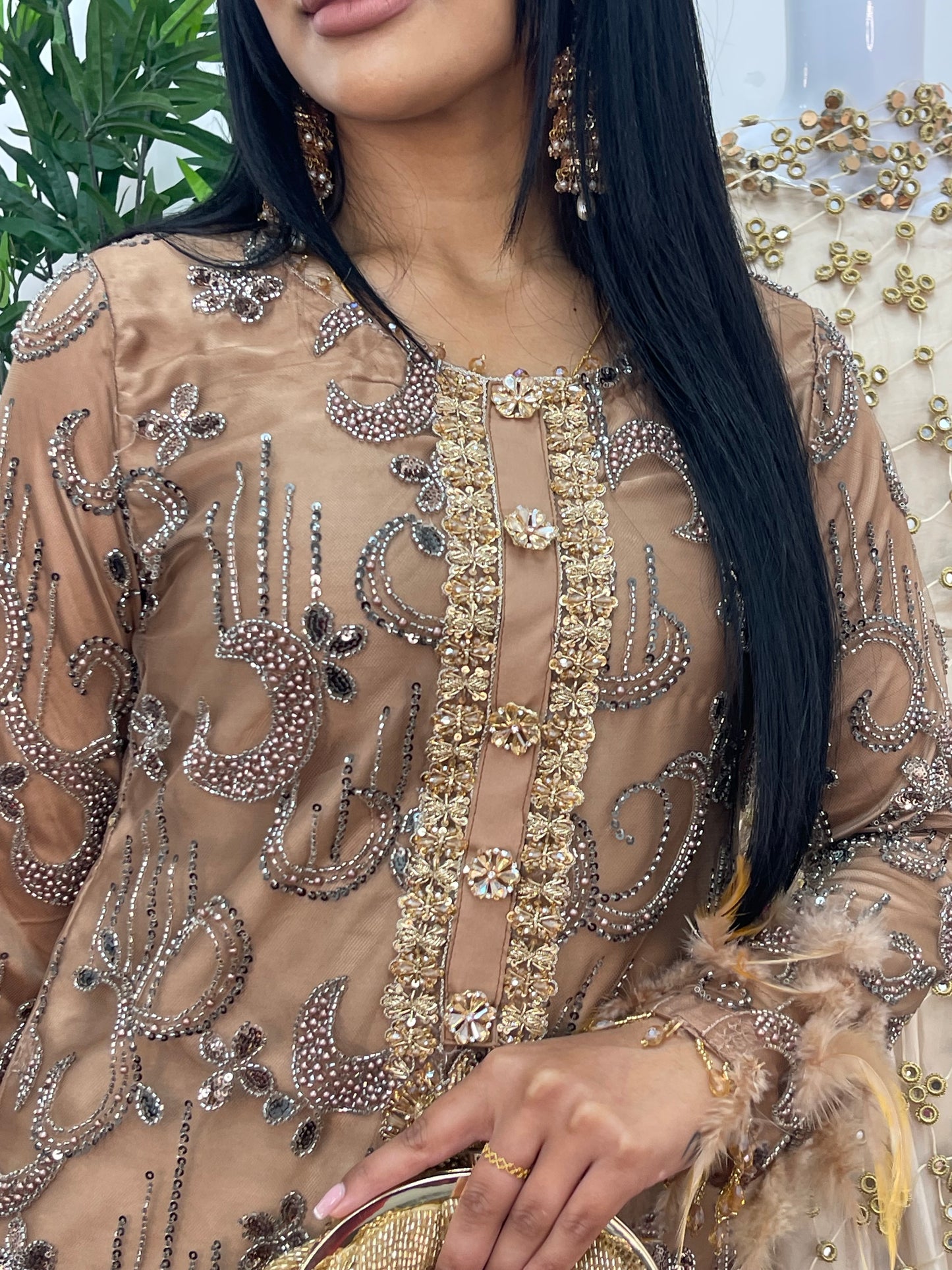 Mala - Cutdana Net - brown -