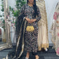 pakistani traditional dress | Cutdana Net - Black