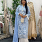 Paper Lawn | Chikankaari - Blue - C