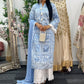 Paper Lawn | Chikankaari - Blue - C