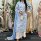 Paper Lawn | Chikankaari - Blue - C