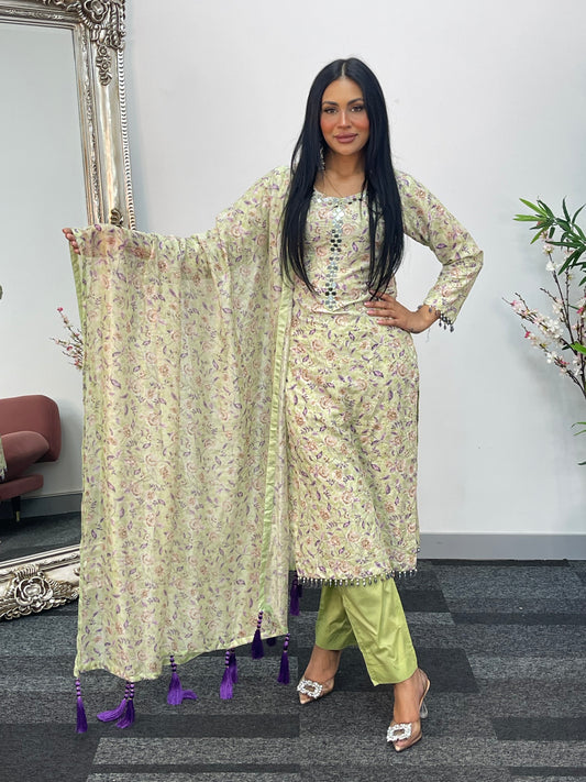 Swiss Lawn - chikankari - T