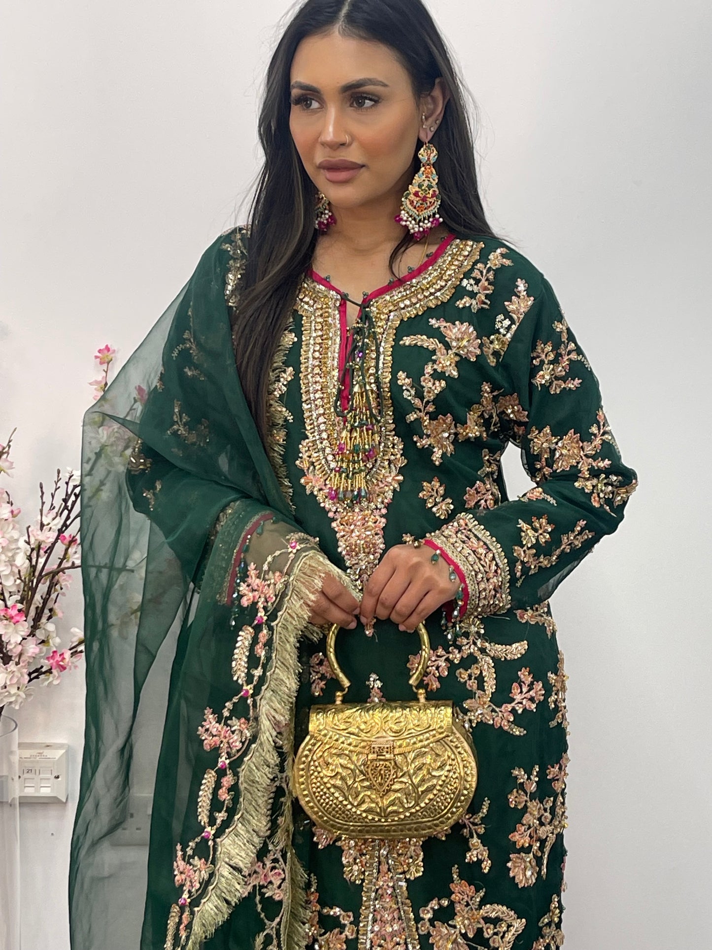 pakistani traditional dress | Rehar Nagar- Green - I