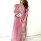 Blush Beauty - mauve Pink Adda work All Hand Made pink